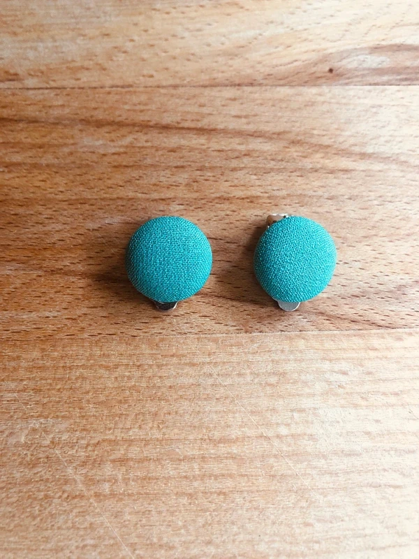 Turquoise veer oorringen knoopoorringen - zonder gat - Nieuw – photo 2